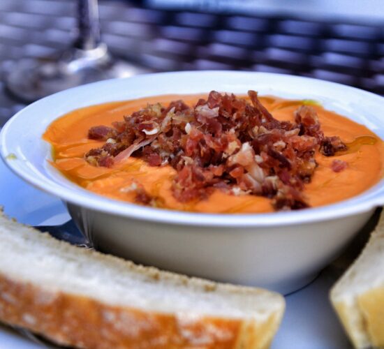 Typical salmorejo dish in Cordoba