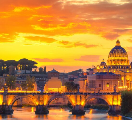 Wonderful view of St Peter Cathedral, Rome, Italy